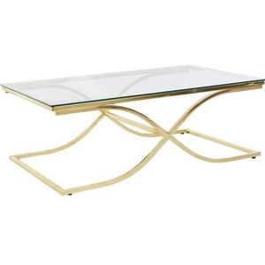 Home affaire Couchtisch »TOPSELLER!«, (Glastisch), Maße (B/T/H): (120/70/42), Gestell in Gold-Optik
