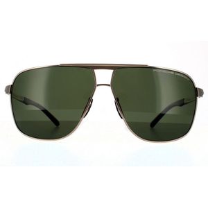 Porsche Design Zonnebril P8665 B Goudgroen grijs gepolariseerd | Sunglasses