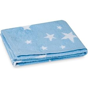 Julius Zöllner - 352-4100-01 - Katoenen Deken - Blauw - Sterrenpatroon
