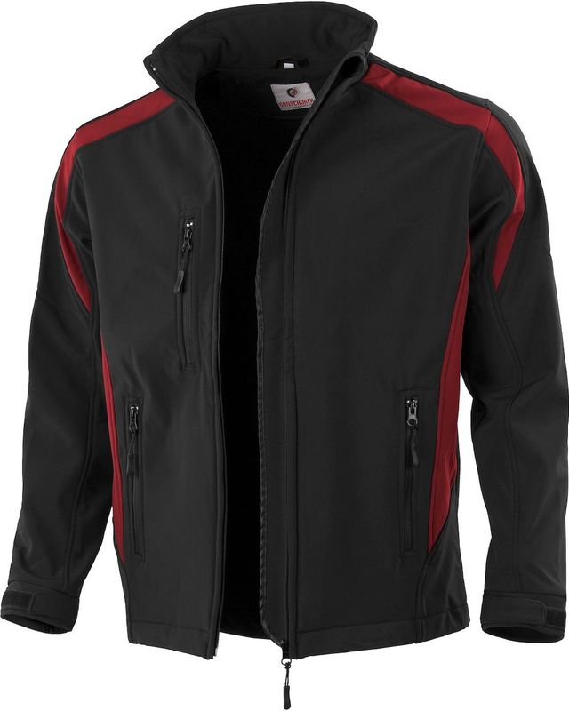 QUALITEX HIGH QUALITY WORKWEAR Softshelljacke softshell schwarz/rot Damen: 44 Herren: L
