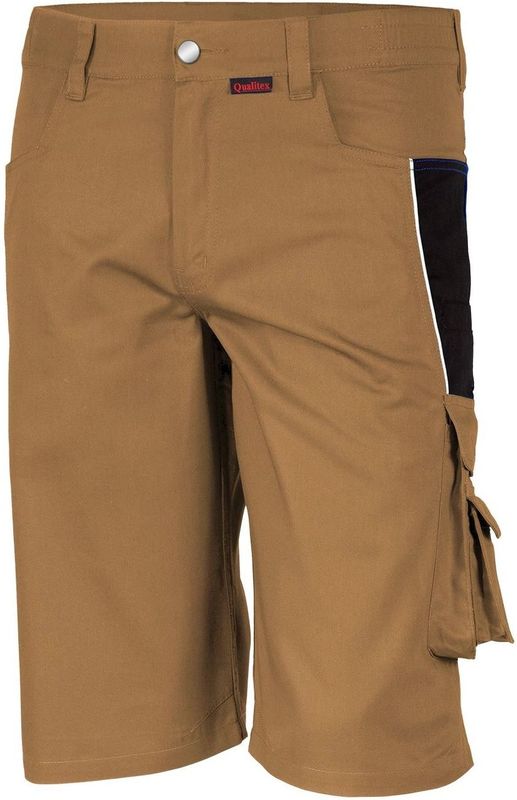 QUALITEX HIGH QUALITY WORKWEAR Shorts PRO khaki/schwarz Damen: 42 Herren: 48