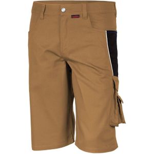 QUALITEX HIGH QUALITY WORKWEAR Shorts PRO khaki/schwarz Damen: 44 Herren: 50