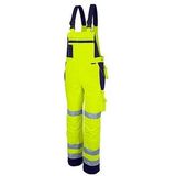 QUALITEX® unisex Warnschutz-Latzhose gelb, marine Größe 54
