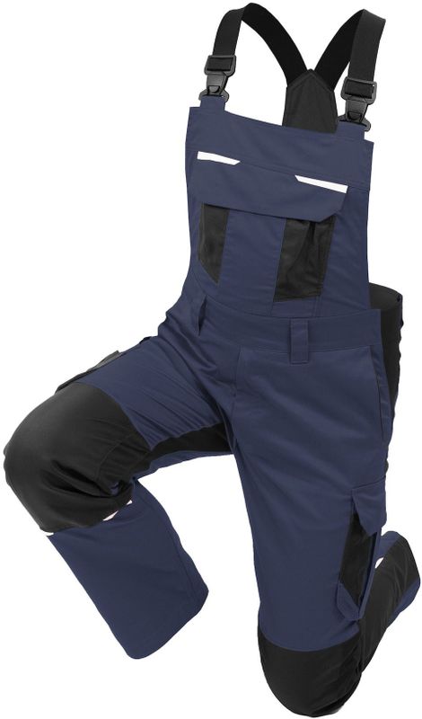 QUALITEX HIGH QUALITY WORKWEAR Latzhose IND navy blazer/black beauty Herren: 94