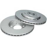 Bosch Bd753 - Remschijven - Voor - Audi, Seat, Skoda, Volkswagen - Gecoat - Geventileerd