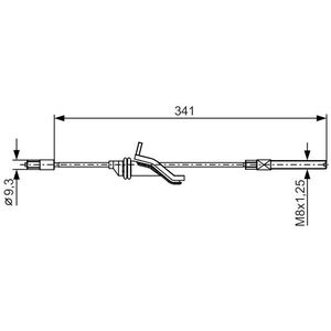 BOSCH Handremkabel FORD,VOLVO 1 987 482 188 3M512853CC,30760198,BC1082 1420259,1676740,3M512853CB