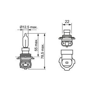 BOSCH - 1 987 302 026 - Gloeilamp - Halogeen - HIR2 - 12V 55W - Grootlicht