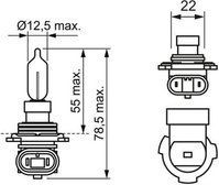 BOSCH - 1 987 302 026 - Gloeilamp - Halogeen - HIR2 - 12V 55W - Grootlicht