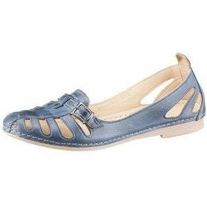 Instappers - Jeansblauw - Gladleer - Breed