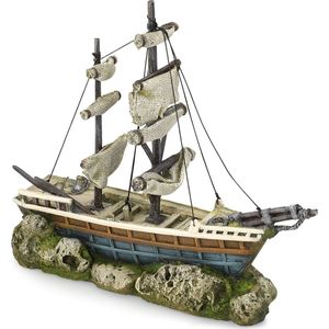 Aqua Della Aquarium decoratie Zeilboot - 38 x 12,5 x 31,5cm