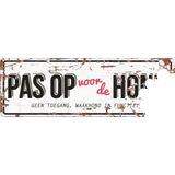 D&d Home - Waakbord - Hond - Warning Beware Of The Dog N 40x14cm Wit/rood - 1st