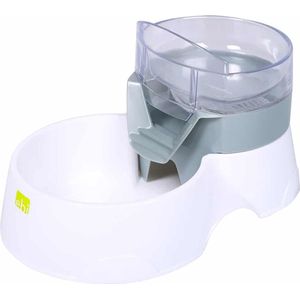 Ebi Water-/voerbak automatisch 2-in-1 28x19x17 cm grijs en wit