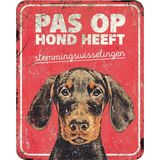 D&d Home - Waakbord - Hond - Waarschuwingsbord Dobermann Nl 25x20x0,3cm Rood - 1st