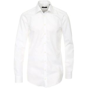 VENTI - Modern Fit - Overhemd - Wit - Strijkvrij - Boordmaat: 39