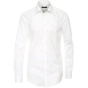 VENTI - Modern Fit - Overhemd - Wit - Strijkvrij - Boordmaat: 39