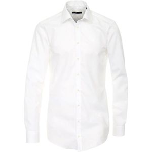 VENTI - Modern Fit - Overhemd - Wit - Strijkvrij - Boordmaat: 39