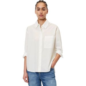Marc OPolo Denim damesblouse van biologisch katoen, klassiek, Silky White, XXS