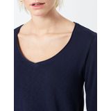 Marc O'Polo Denim damesshirt met lange mouwen van biologisch katoen met V-hals, Scandinavisch Blauw, XXL
