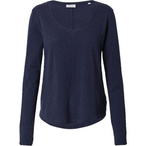 Marc O'Polo Denim damesshirt met lange mouwen van biologisch katoen met V-hals, Scandinavisch Blauw, XXL