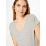 T-shirt - Effen - Jersey - Kwartmouw - Normale Pasvorm