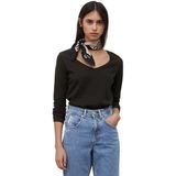Marc O'Polo DENIM Langarmshirt, mit Rollkante am V-Ausschnitt