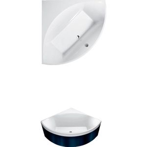 Villeroy & Boch Squaro hoekbad 145x145cm quaryl met poten wit ubq145sqr3v-01