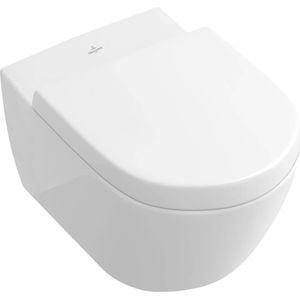 Villeroy & Boch Subway 2.0 wandcloset - 37.5x56.5cm - met spoelrand - diepspoel - alpin wit 56001001