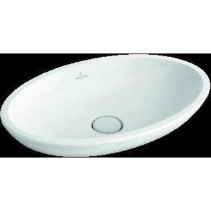 Villeroy & Boch Loop en Friends opzetwastafel 58,5x38cm met plug wit 51510001