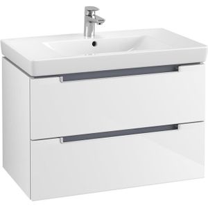 Villeroy & Boch Subway 2.0 Wastafelonderkast - 78 cm - Exclusief Wastafel - Hoogglans Wit