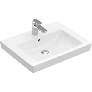 Villeroy & Boch Subway 2.0 wastafel 60x47cm 1 kraangat met overloop ceramic+ wit 711360R1