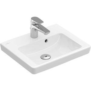 Villeroy & Boch Subway 2.0 fontein onderzijde geslepen 50x40cm inclusief kraangat met overloop 73155GR1