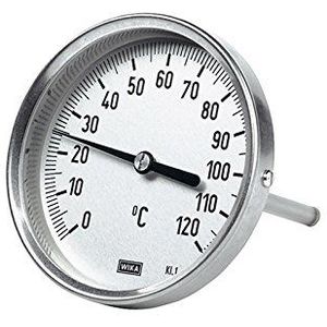 RIEGLER 102806-5252 bimetaalthermom, hoogw. Uitf, L1=160/L2=140 Ø100, 0 °C tot 120 °C, 1 stuk