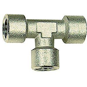T-Stück, innen/innen/innen, g 1/2, sw 21, Messing vernickelt - Riegler