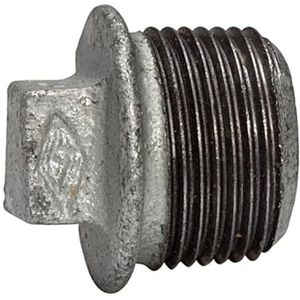 Stop 290, AG, R 1, bedrijfstemperatuur -20 °C tot 300 °C, zwart gietijzer, thermisch verzinkt, DIN EN 10242