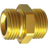 Doppelnippel, Messing AG G1/8" x G3/8", SW 19mm RIEGLER