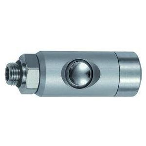 RIEGLER 134054-244.11-D-A veiligheidskoppeling met drukknop NW 5,5, draaibaar, aluminium, G 1/4 AG, 1 stuk