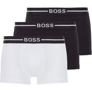 BOSS - Hugo Boss Trunks - 3-Pack - Katoen Stretch - Zwart