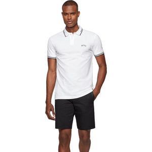 Boss Paul Korte Mouw Poloshirt Wit Man