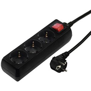 3-voudige Stekkerdoos met Schakelaar Hama Technics 00030392 Zwart