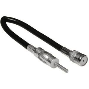 Hama 00116022 Antenne-adapter stekker DIN - koppeling ISO [frustratievrije verpakking],Zwart