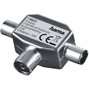 Hama Antenna Splitter (coaxiale socket - 2 coaxiale stekker) (Amazon Frustration Free Packaging)