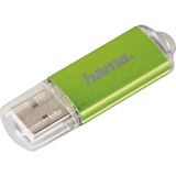 Hama 64GB USB-Stick USB 2.0 Datenstick (15 MB/s Datentransfer, USB-Stick mit Öse zur Befestigung am Schlüsselring, Speicherstick, Memory Stick mit Verschlusskappe, geeignet für Windows/MacBook) grün