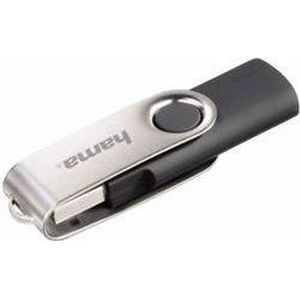 Hama Rotate, USB 2.0, Schwarz/Silber USB-Stick (USB 2.0)