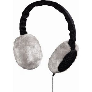 Hama Earmuff gebreide stereo headset met microfoon (3,5 mm jack) zwart