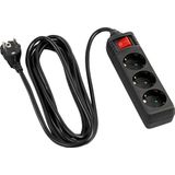 Hama 00108835 Overspanningsbeveiliging Zwart 3 AC-uitgang(en) 230 V 5 m
