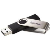 Hama Rotate 128GB USB 2.0 USB flash drive USB Type-A Zwart, Zilver