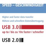 Hama - USB 3.0 Kaartlezer - Zilver - Aluminium Behuizing