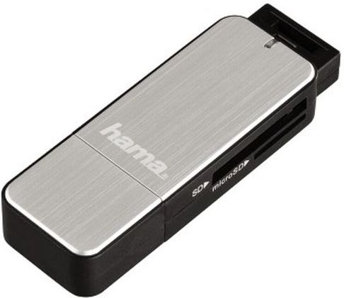 Hama - USB 3.0 Kaartlezer - Zilver - Aluminium Behuizing