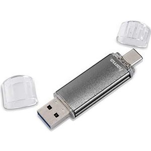 Hama 16GB USB-geheugenstick met USB 2 en microUSB (2-in-1 USB-stick, bijv. voor Android mobiele telefoon, tablet, computer, notebook, pc, laptop, MacBook, OTG, 10MB/s) mobiele telefoonstick, dubbele
