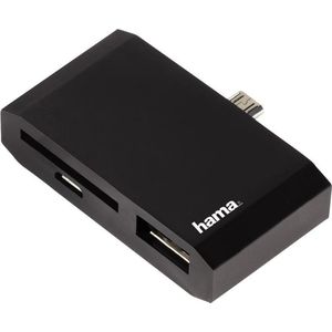Hama 123582 geheugenkaartlezer Micro-USB Zwart